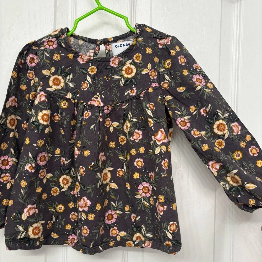 Floral Long Sleeve Top | Old Navy 5T